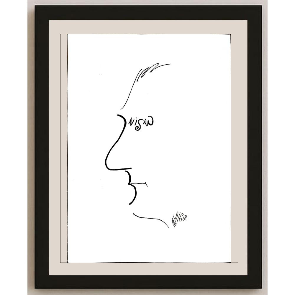 Uğur Pamuk 29x21cm Orijinal Karikatür BOD04463