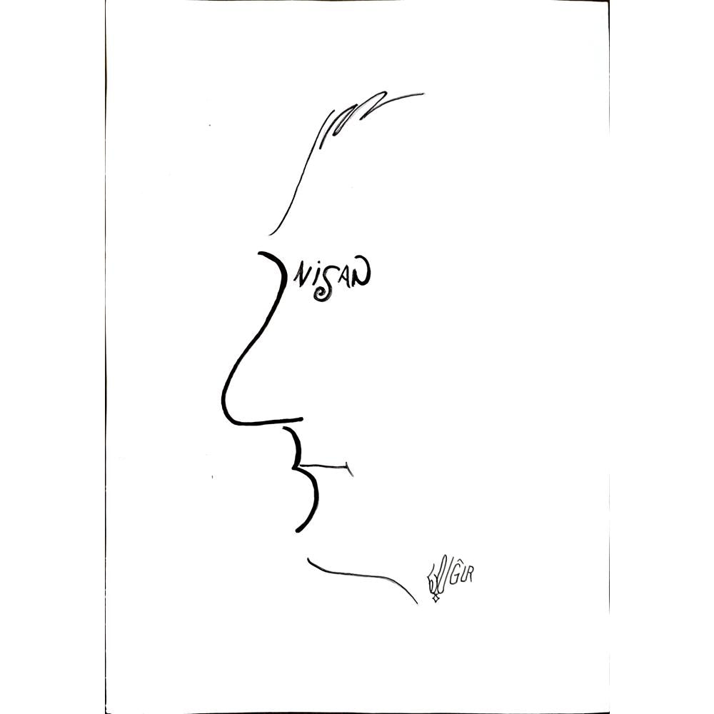 Uğur Pamuk 29x21cm Orijinal Karikatür BOD04463