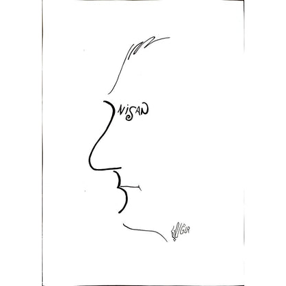 Uğur Pamuk 29x21cm Orijinal Karikatür BOD04463