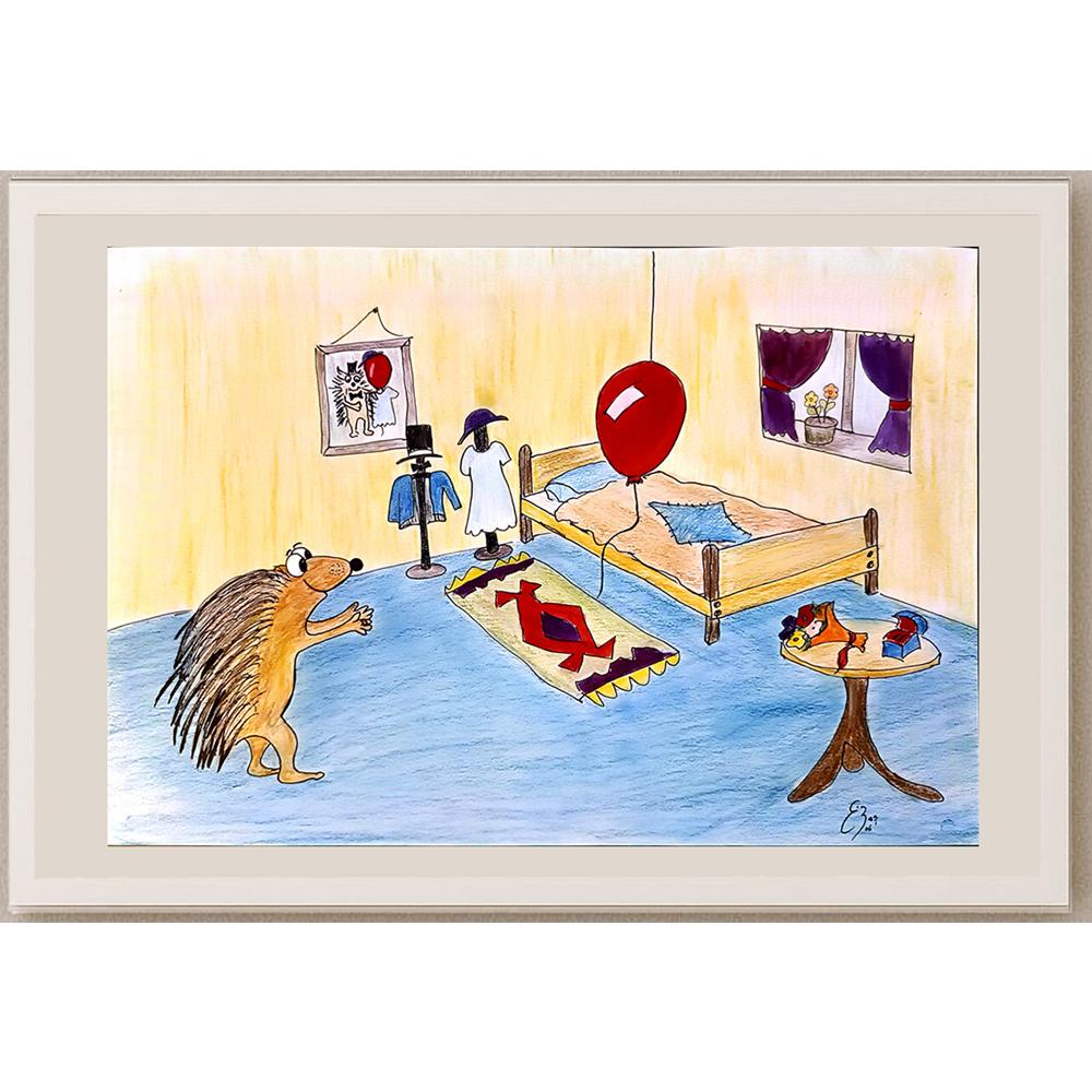 Ekrem Baş 43x30cm Orijinal Karikatür BOD04464