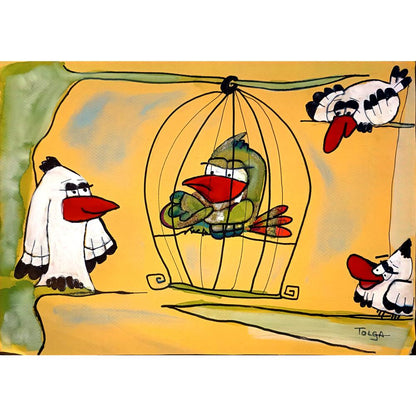Tolga Sakarya 35x25cm Orijinal Karikatür BOD04466