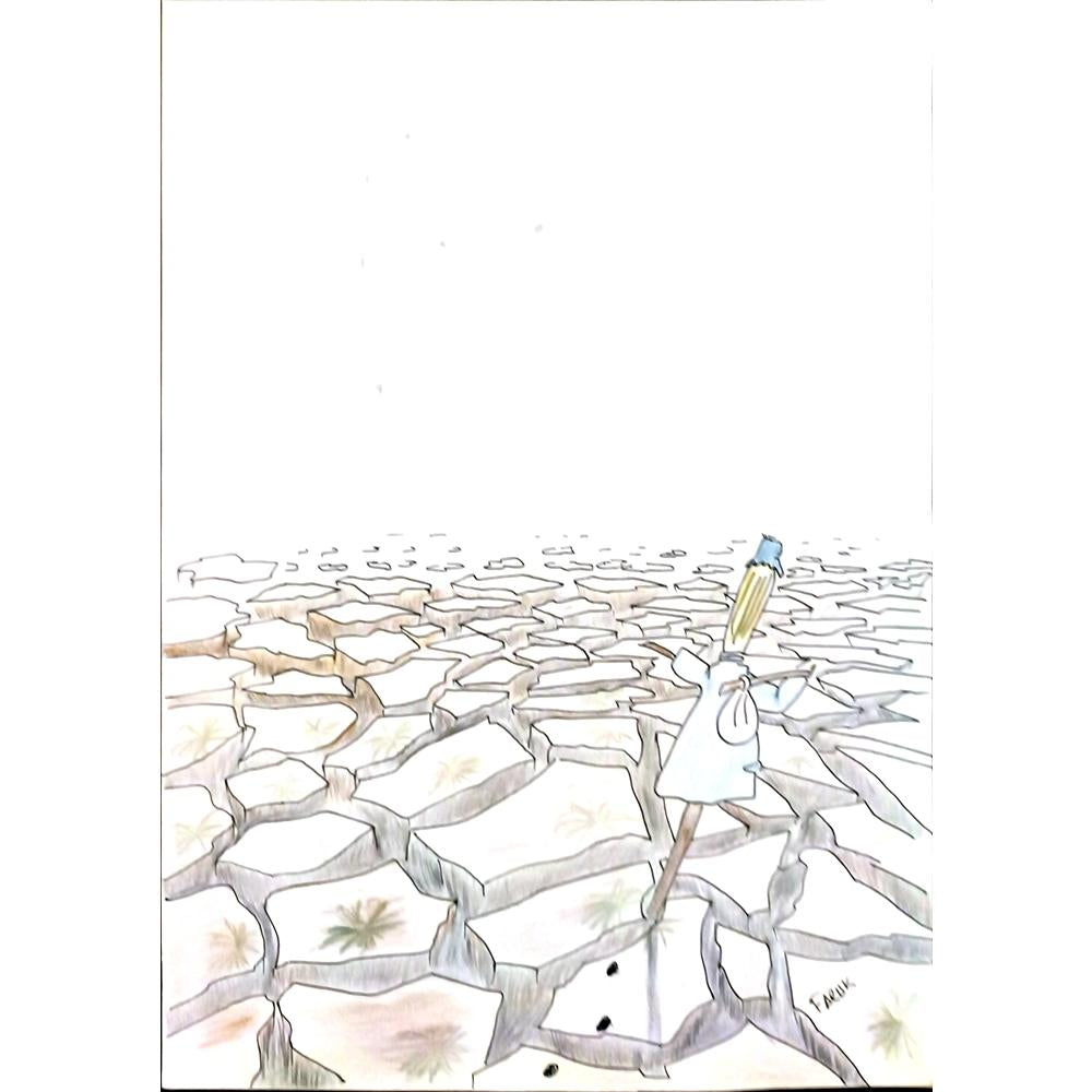 Faruk Belevi 29x21cm Orijinal Karikatür BOD04469