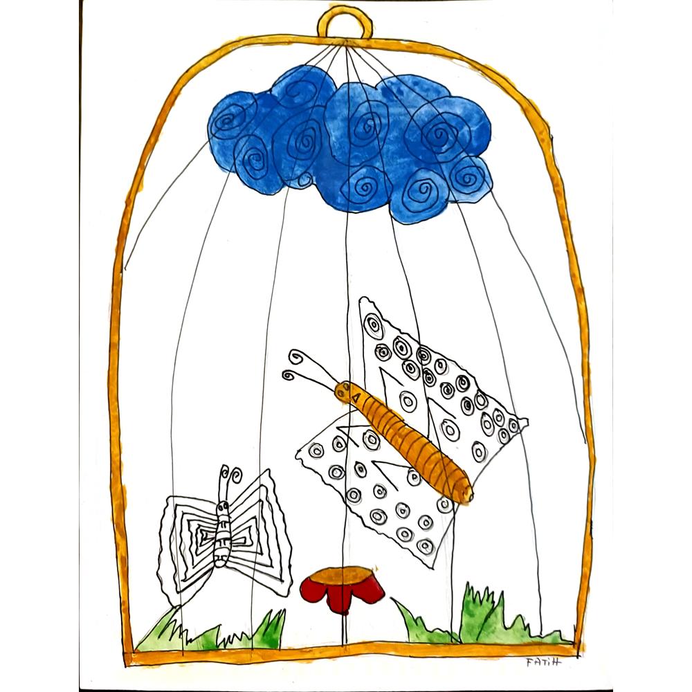 FatihŞentuğ 35x25cm Orijinal Karikatür BOD04474