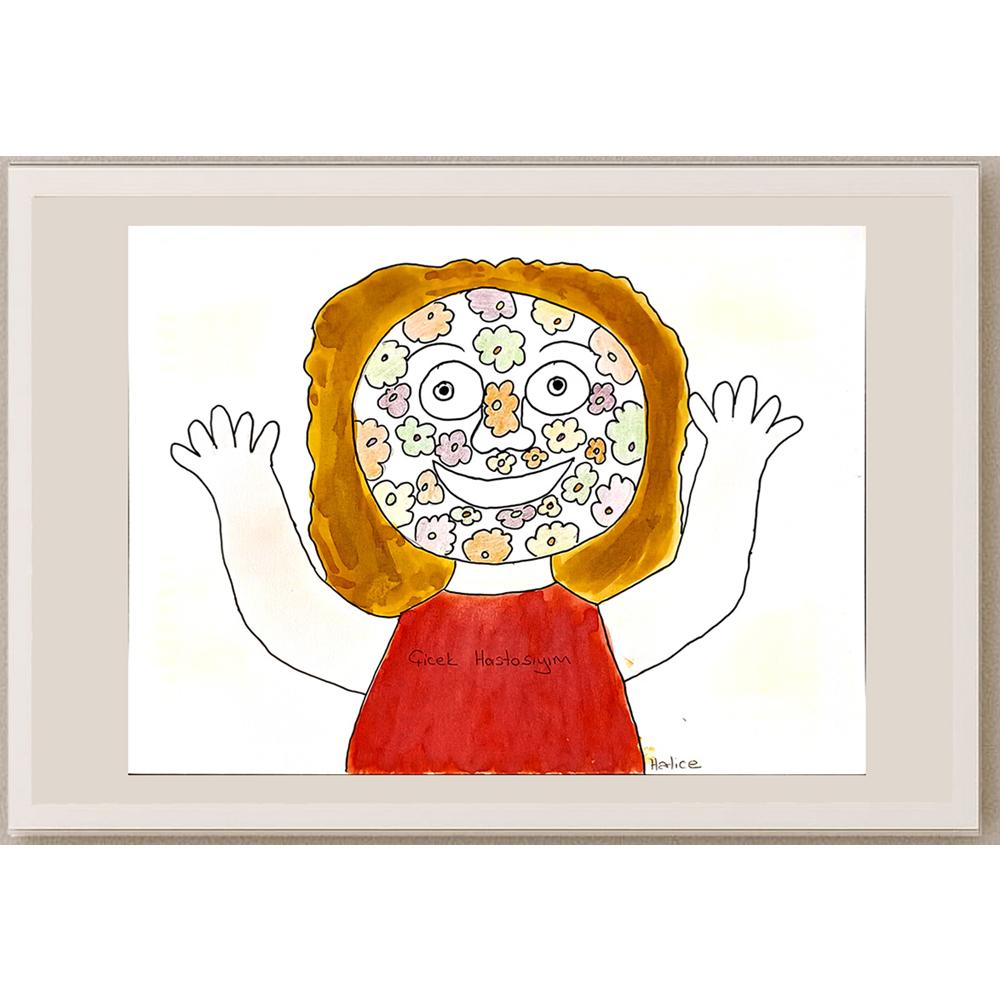 Hatice Ergül 29x21cm Orijinal Karikatür BOD04475