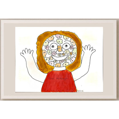 Hatice Ergül 29x21cm Orijinal Karikatür BOD04475