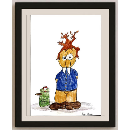 Ege Duran 35x25cm Orijinal Karikatür BOD04479