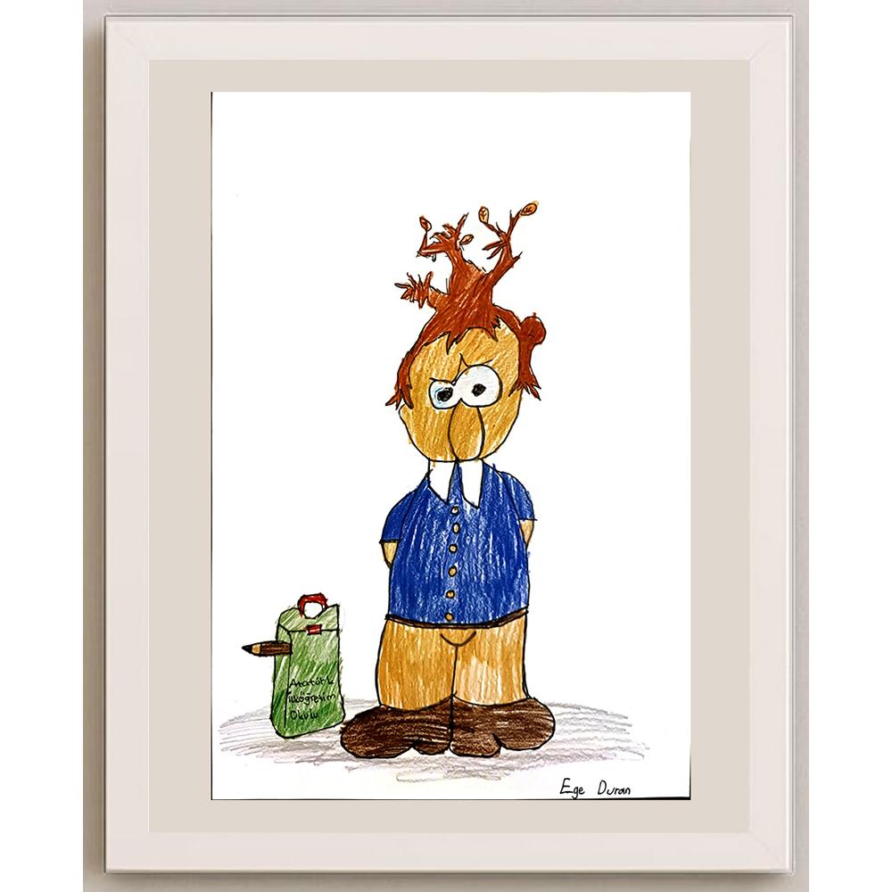 Ege Duran 35x25cm Orijinal Karikatür BOD04479