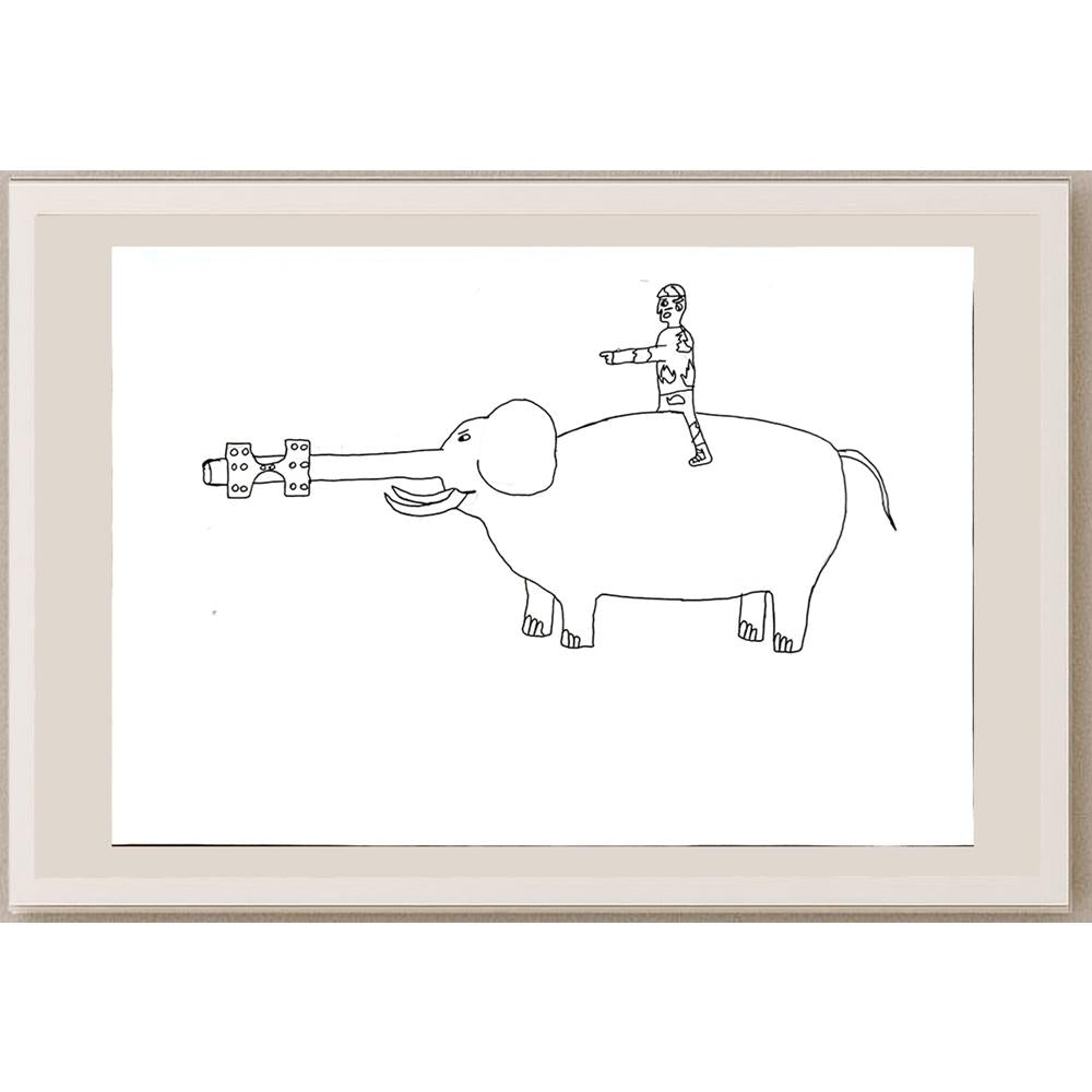 TurgutÜnal 29x21cm Orijinal Karikatür BOD04481