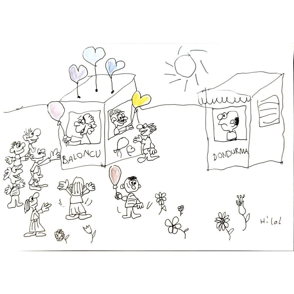 Hilal Yıldız 29x21cm Orijinal Karikatür BOD04486