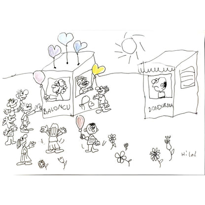 Hilal Yıldız 29x21cm Orijinal Karikatür BOD04486
