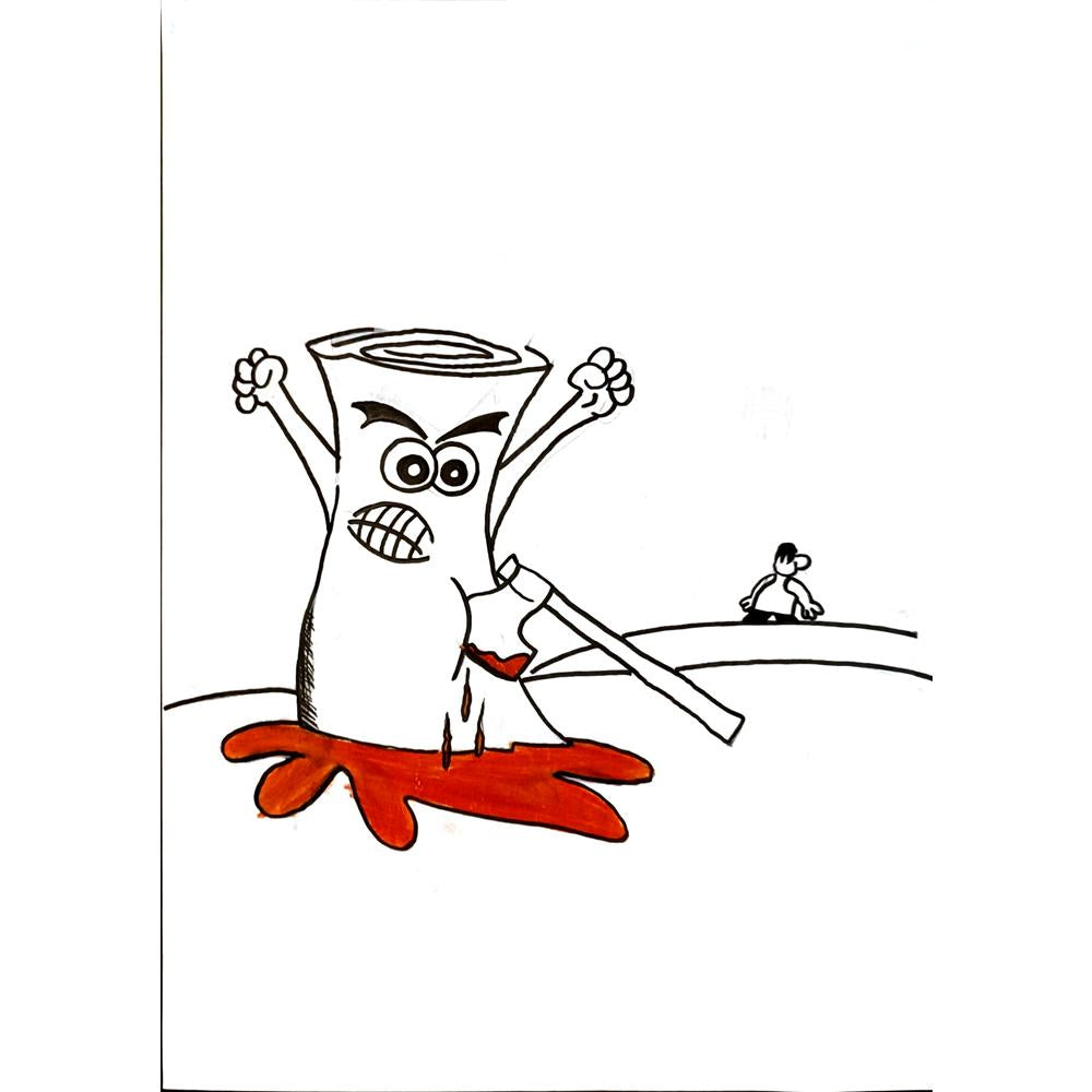 Başak NazŞimşek 29x21cm Orijinal Karikatür BOD04487