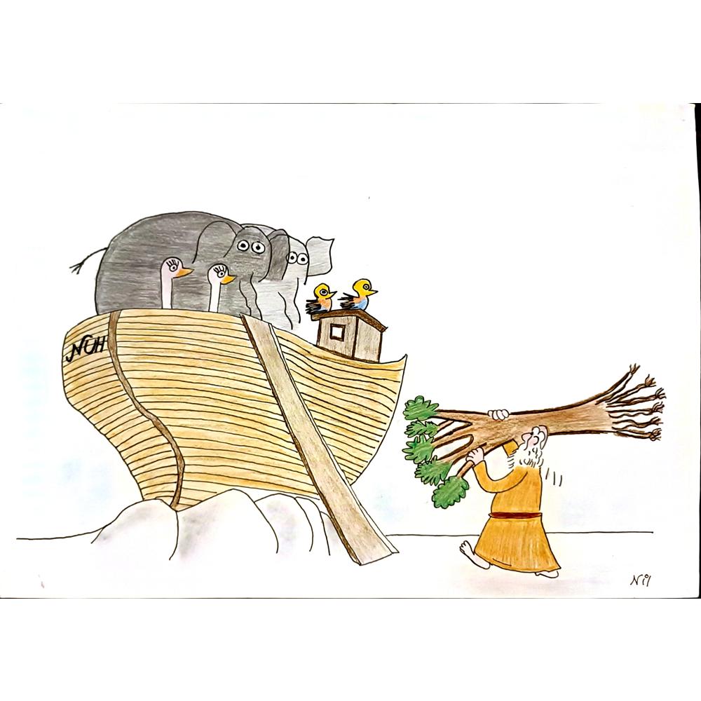 Nil Grünberg 35x25cm Orijinal Karikatür BOD04489