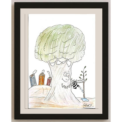 Güney Kızılateş 35x25cm Orijinal Karikatür BOD04491