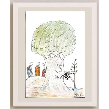 Güney Kızılateş 35x25cm Orijinal Karikatür BOD04491