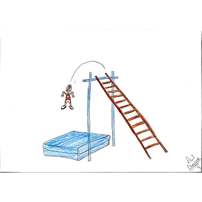 Ali Dinçgör 35x25cm Orijinal Karikatür BOD04493