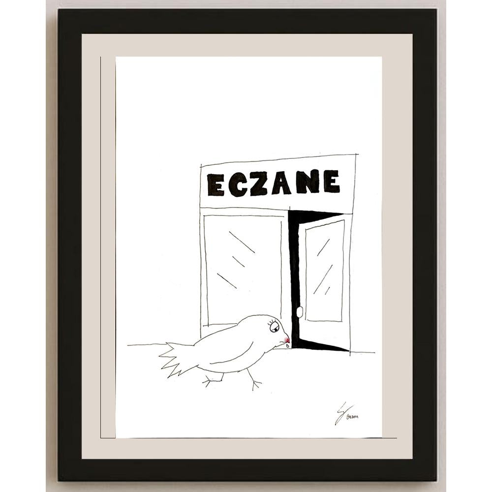 Yeşim Doğruer 29x21cm Orijinal Karikatür BOD04496