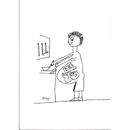 Ezgi Ece 29x21cm Orijinal Karikatür BOD04498