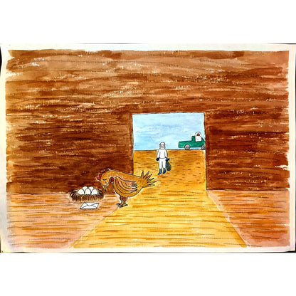 Halil Akyol 43x30cm Orijinal Karikatür BOD04499