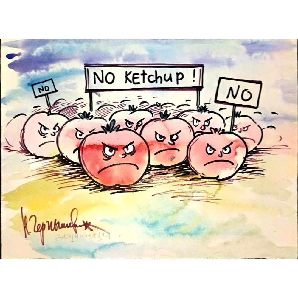 Chernyshev Nickolay 43x30cm Orijinal Karikatür BOD04507