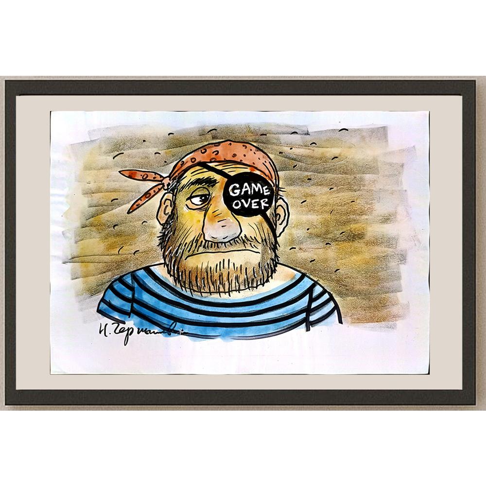 Chernyshev Nickolay 43x30cm Orijinal Karikatür BOD04513