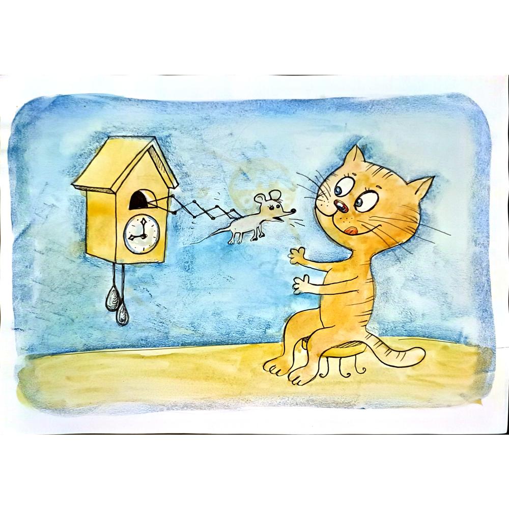 Alena Samsonova 43x30cm Orijinal Karikatür BOD04514