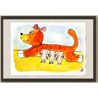 Sasha Torgova 43x30cm Orijinal Karikatür BOD04518