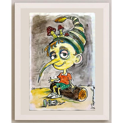 Chernyshev Nickolay 43x30cm Orijinal Karikatür BOD04519