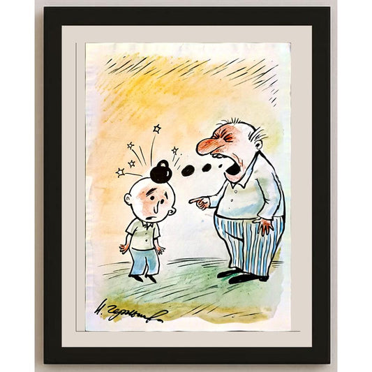 Chernyshev Nickolay 43x30cm Orijinal Karikatür BOD04520