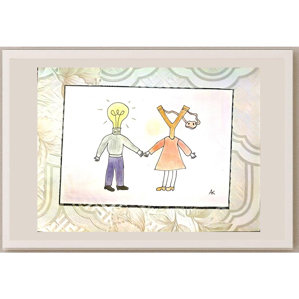 Alena Samsonova 43x30cm Orijinal Karikatür BOD04521