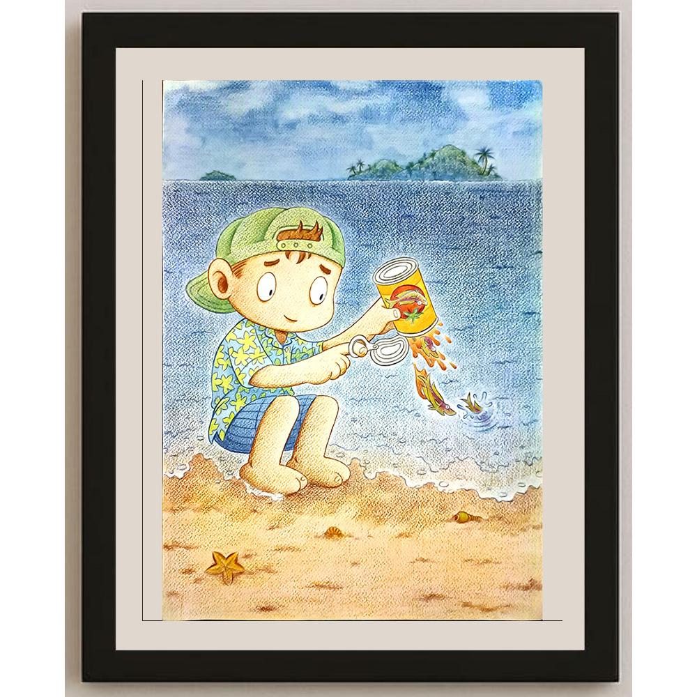 Benjasit Tumying 43x30cm Orijinal Karikatür BOD04522