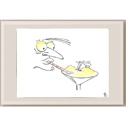 Grisha Lebedev 35x25cm Orijinal Karikatür BOD04527