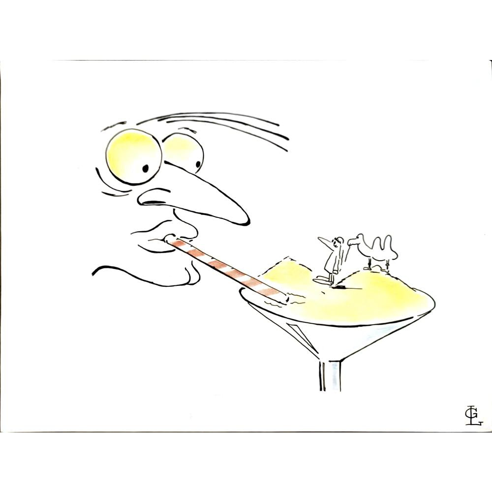 Grisha Lebedev 35x25cm Orijinal Karikatür BOD04527