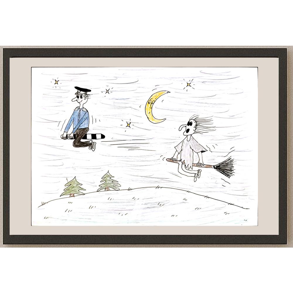 Sergeeva Kat 29x21cm Orijinal Karikatür BOD04530