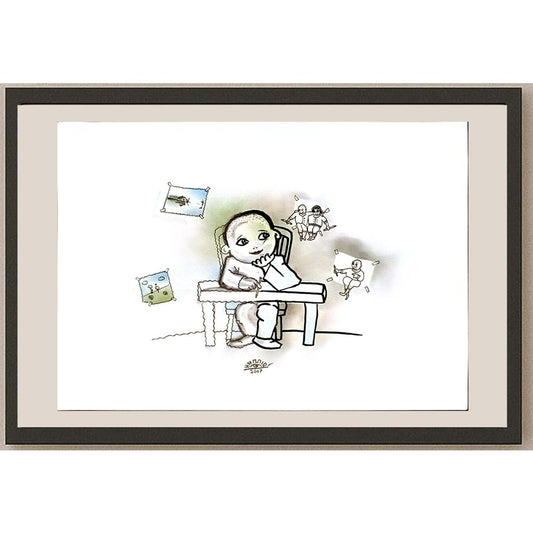 Hamid Bateni 29x21cm Orijinal Karikatür BOD04540