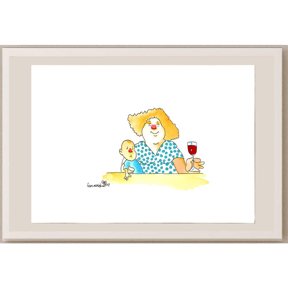 Frans Mensink 29x21cm Orijinal Karikatür BOD04541