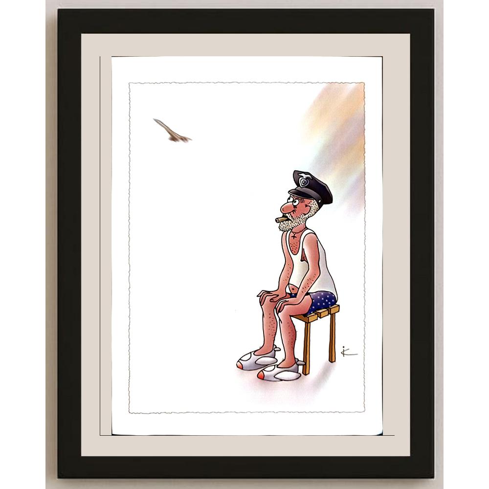 Ilya Katz 29x21cm Orijinal Karikatür BOD04545