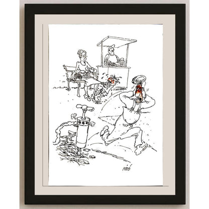 Georgijevski Miroslav 35x25cm Orijinal Karikatür BOD04548