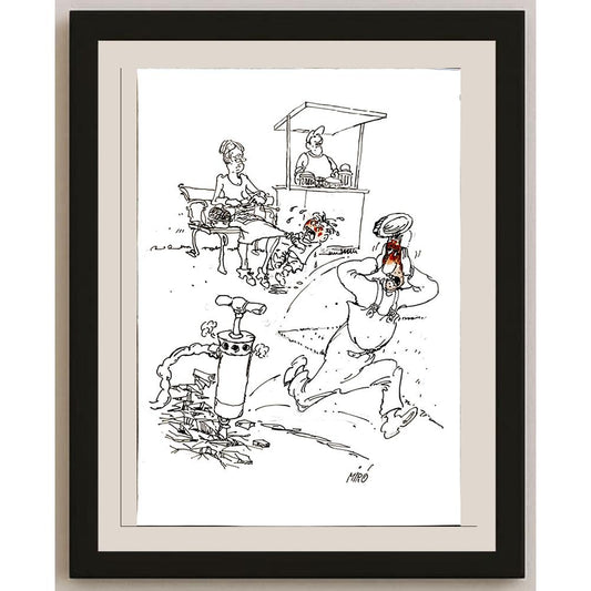 Georgijevski Miroslav 35x25cm Orijinal Karikatür BOD04548