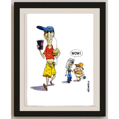 Michel Kichka 43x30cm Orijinal Karikatür BOD04553