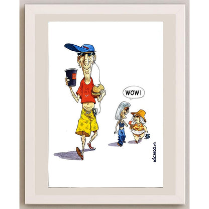 Michel Kichka 43x30cm Orijinal Karikatür BOD04553