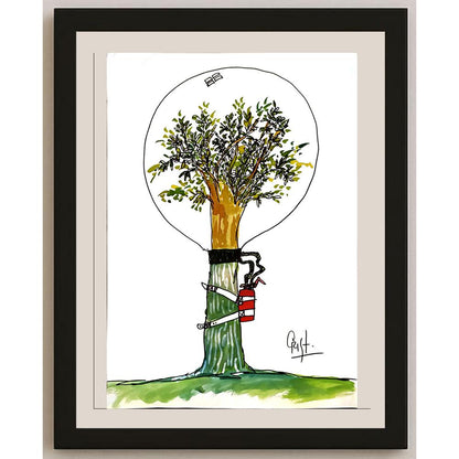 Cristobal Reinoso 43x30cm Orijinal Karikatür BOD04557