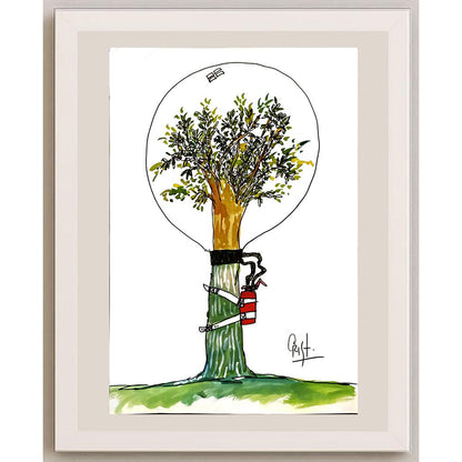 Cristobal Reinoso 43x30cm Orijinal Karikatür BOD04557