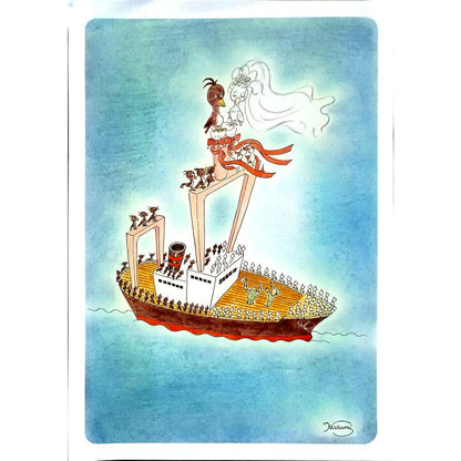 Harumi Imahase 43x30cm Orijinal Karikatür BOD04566