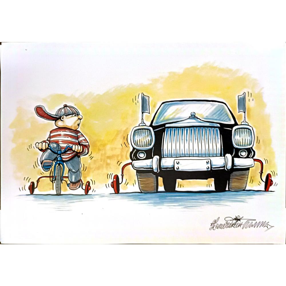 Goran Celicanin 29x21cm Orijinal Karikatür BOD04568