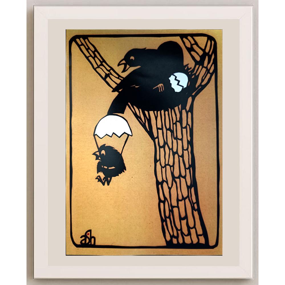 Abraham Averbuch Ash 29x21cm Orijinal Karikatür BOD04569