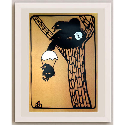 Abraham Averbuch Ash 29x21cm Orijinal Karikatür BOD04569