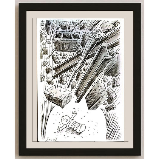 Javad Alizadeh 29x21cm Orijinal Karikatür BOD04573