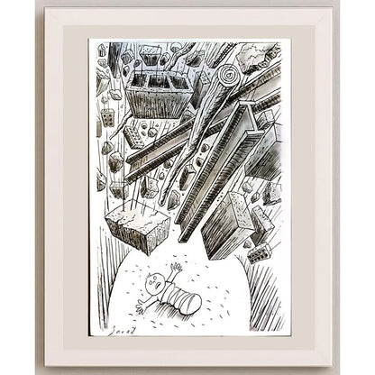 Javad Alizadeh 29x21cm Orijinal Karikatür BOD04573