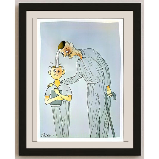 Ehsan Ganji 29x21cm Orijinal Karikatür BOD04577