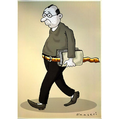Abbas Naaseri 29x21cm Orijinal Karikatür BOD04584